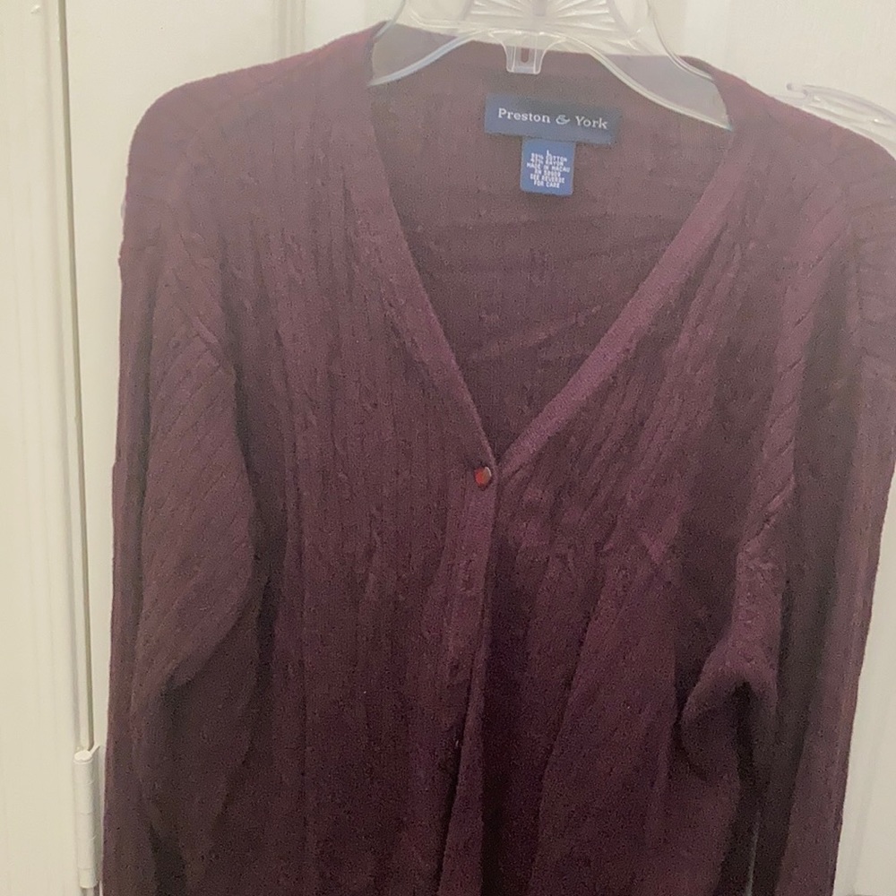 FINAL MARKDOWN Preston and York cardigan sweater large